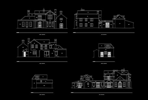 2D measured drawings produced from survey of existing house