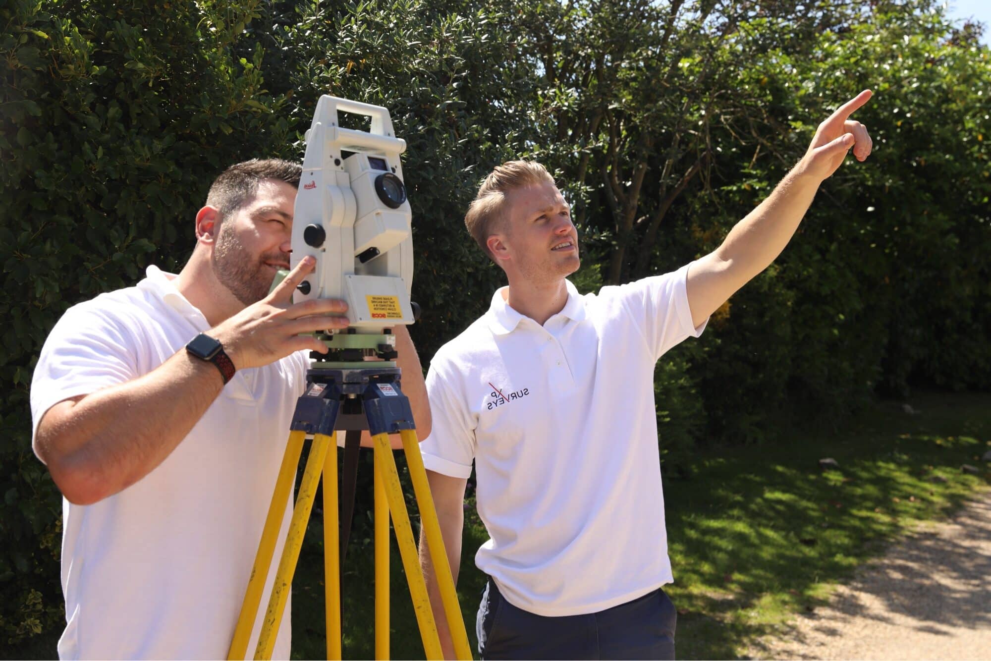 Surveyor capturing building data for area referencing