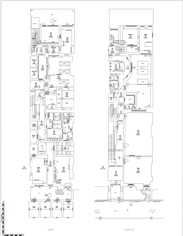 Example measured survey floor plan drawing